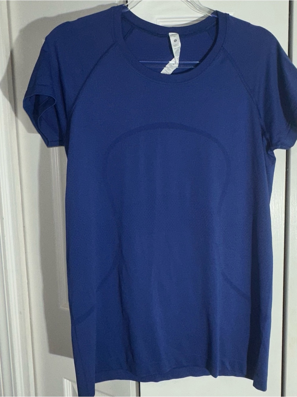 Lululemon Blue Swiftly Tech Short Sleeve Athletic Tee sz 12  AA22